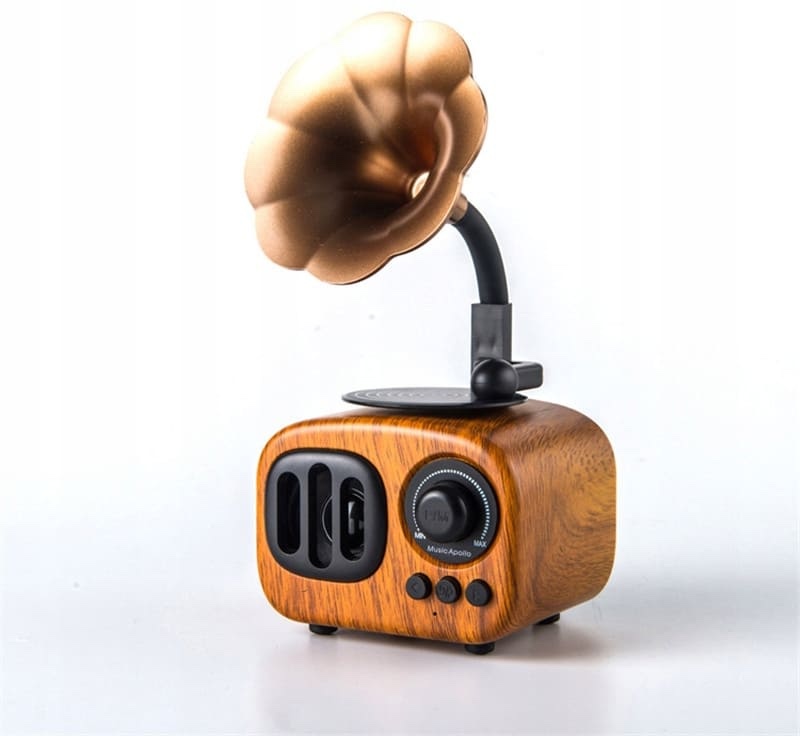 גרמופון קטן מיני נייד רדיו עיצוב רטרו וינטג'